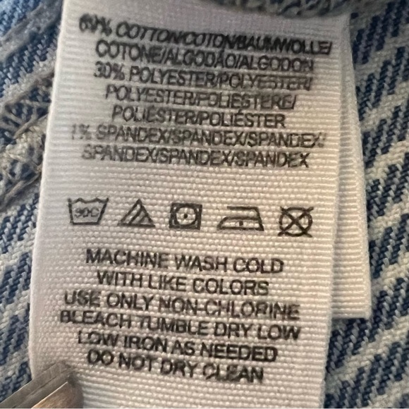 FREE PEOPLE Denim Railroad Stripe Seamed Bleach Jeans Size 27 Mid Rise - Picture 8 of 9